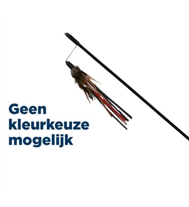 Trixie Kattenhengel Leer Met Veer Assorti