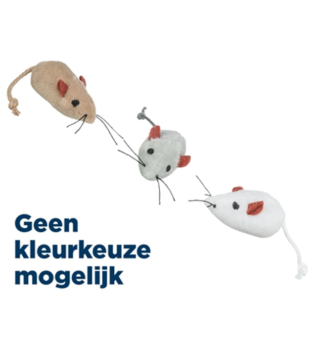 Trixie Pluche Muizen Assorti