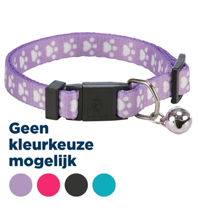 Trixie Halsband Kat Print Poot Elastisch Assorti