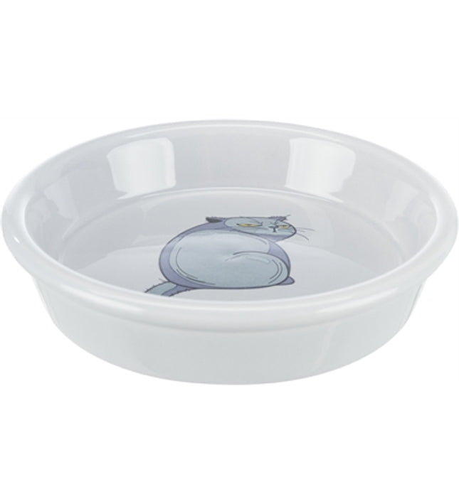 Trixie Voerbak / Waterbak Boze Kat Grijs