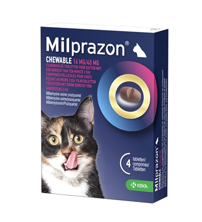 Krka Zzzkrka Milprazon Kauwtabletten Ontwormingstabletten Kat