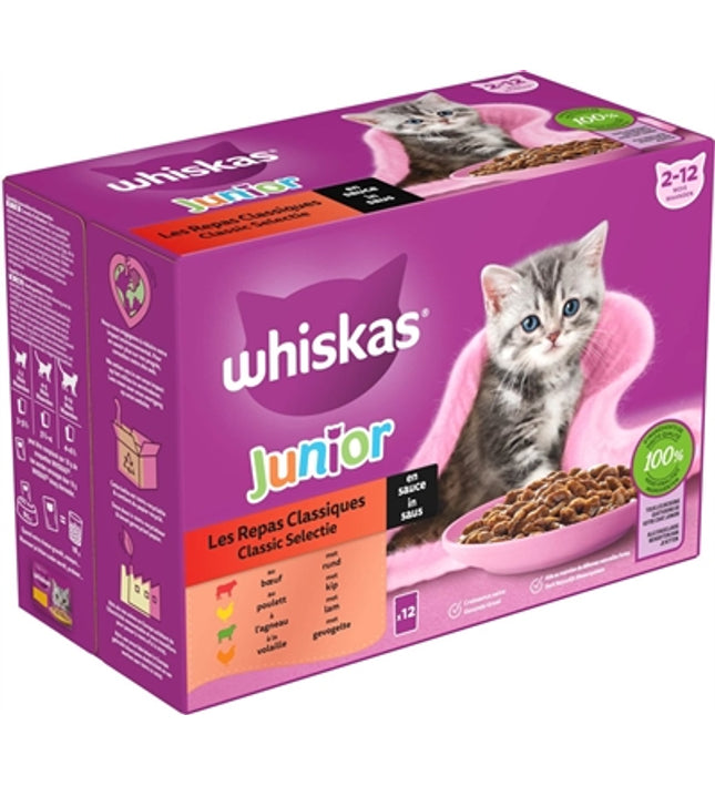 Whiskas Multipack Pouch Junior Classic Selectie Vlees In Saus