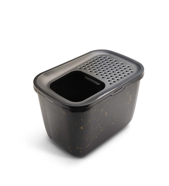 Savic Kattenbak Hop In Marble Zwart / Goud