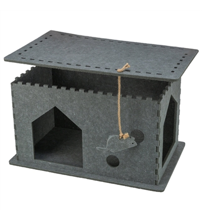 Trixie Kattenmand Huis Lene Vilt Grijs