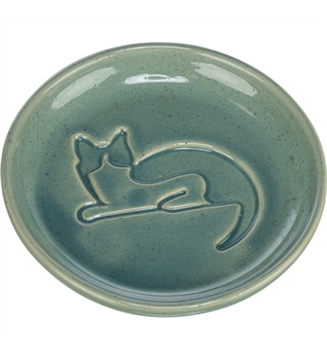 Trixie Voerbak Kat Katrelief Keramiek Blauw