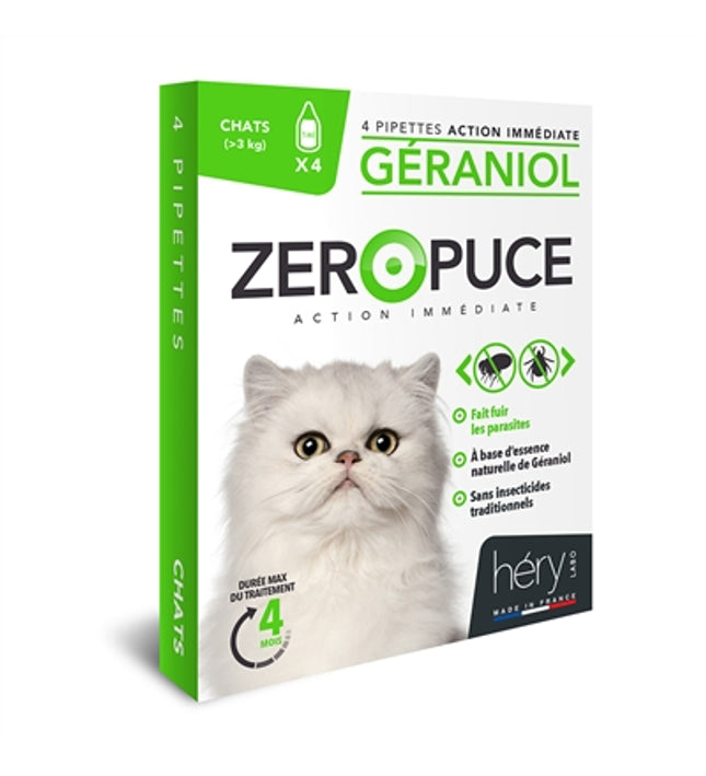 Hery Zeropuce Vlooiendruppels Kat Geraniol Zonder Chemicalien