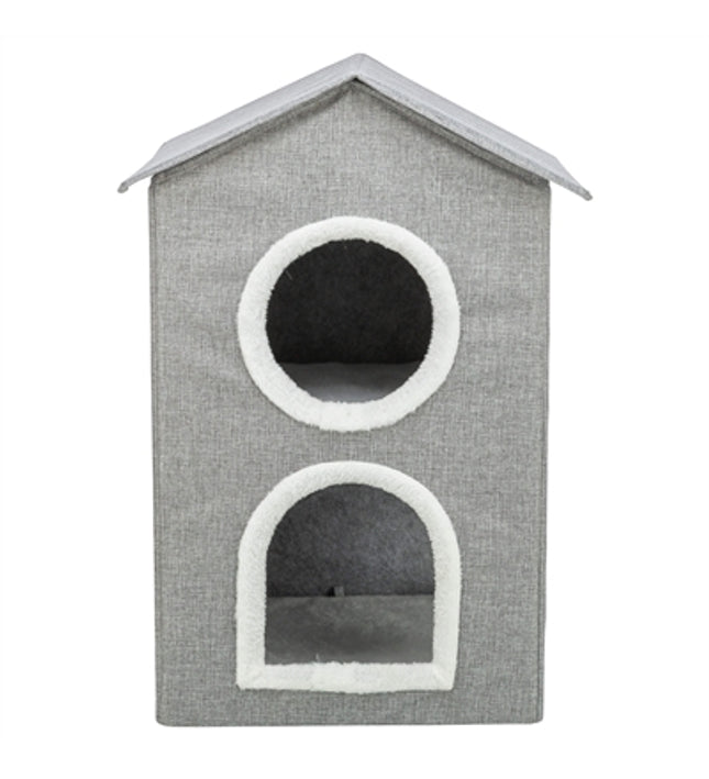 Trixie Kattenmand / Kattenhuis Nora Soft 2 Verdriepingen Lichtgrijs